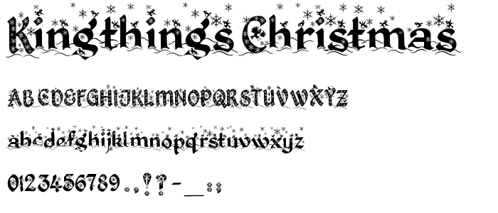 Kingthings Christmas font